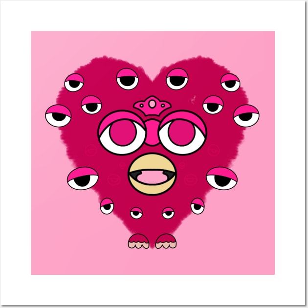 Biblically Accurate Heart Furby Wall Art by AlienClownThings